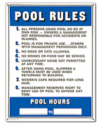 Pool signs at Carolina Pools of Sanford
